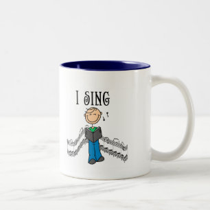 Caneca De Café Em Dois Tons Camisetas e Presentes Eu Canto Masculino