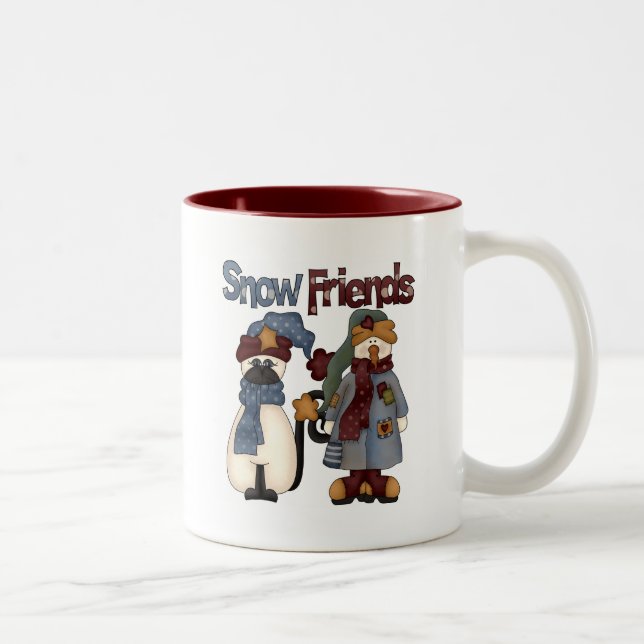 Caneca De Café Em Dois Tons Camisetas e presentes para amigos da neve (Direita)