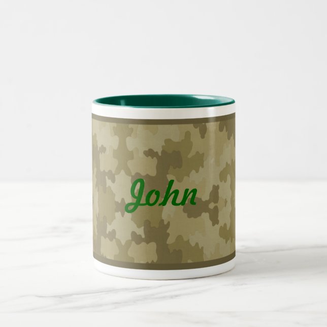 Caneca De Café Em Dois Tons Camo Mug Personalizado (Centro)