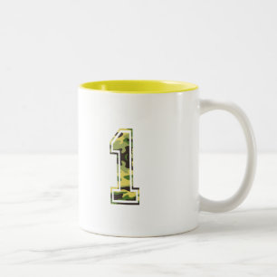 Caneca De Café Em Dois Tons Camo verde & amarelo de #1
