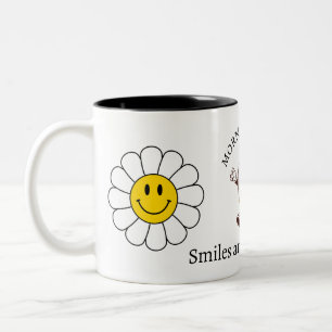 Caneca De Café Em Dois Tons Camomile Flower Cute Trendy Morning Café