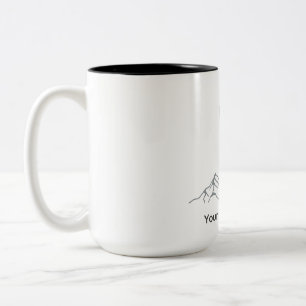 Caneca De Café Em Dois Tons Camp Life marca name Typografia cafezinha