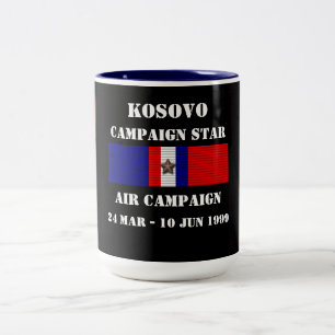 Caneca De Café Em Dois Tons Campanha aérea do Kosovo