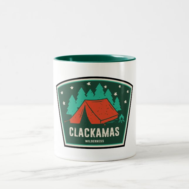 Caneca De Café Em Dois Tons Campanha Clackamas Wilderness Oregon (Centro)