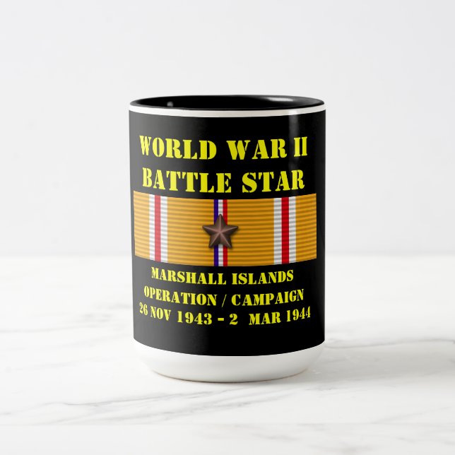 Caneca De Café Em Dois Tons Campanha de Operação das Ilhas Marshall (Centro)