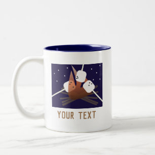 Caneca De Café Em Dois Tons Campanha Marshmallow Bonfire