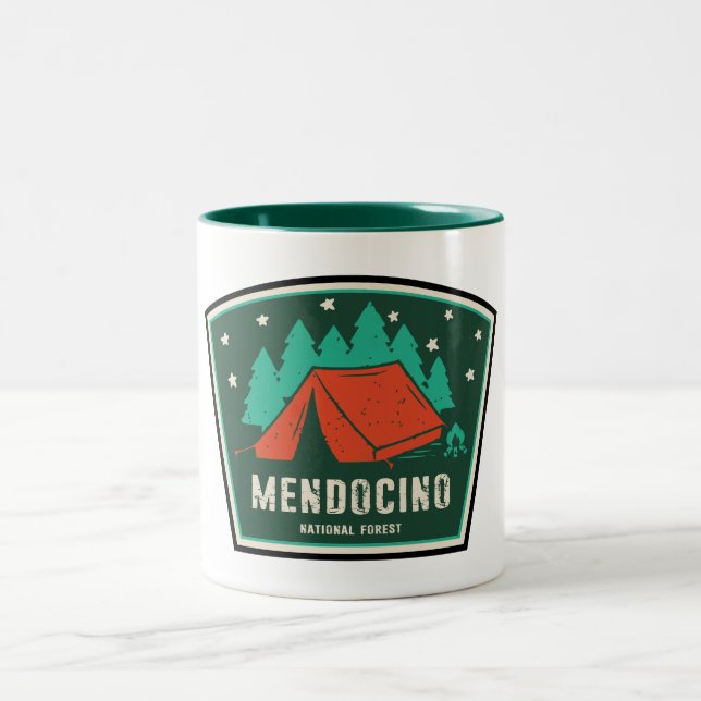Caneca De Café Em Dois Tons Campanha Nacional Florestal Mendocino (Centro)