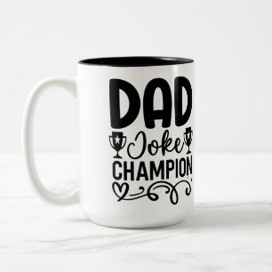 Caneca De Café Em Dois Tons Campeão da Piada pai Presente no Dia do Pai Engr