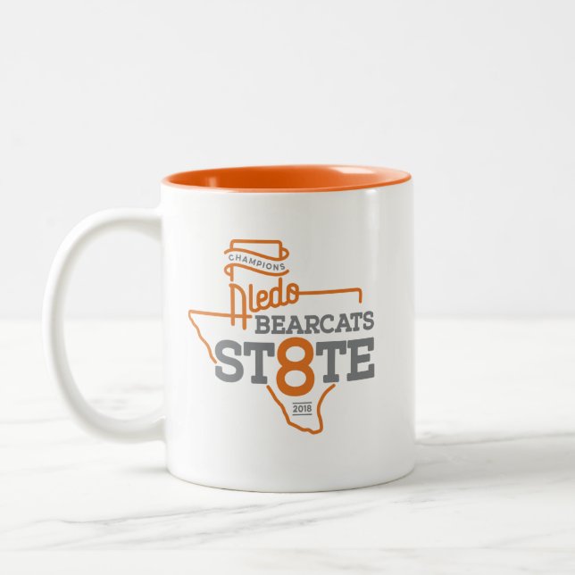 Caneca De Café Em Dois Tons Campeão "St8te" - 11oz do estado do Bearcat 2018 (Esquerda)