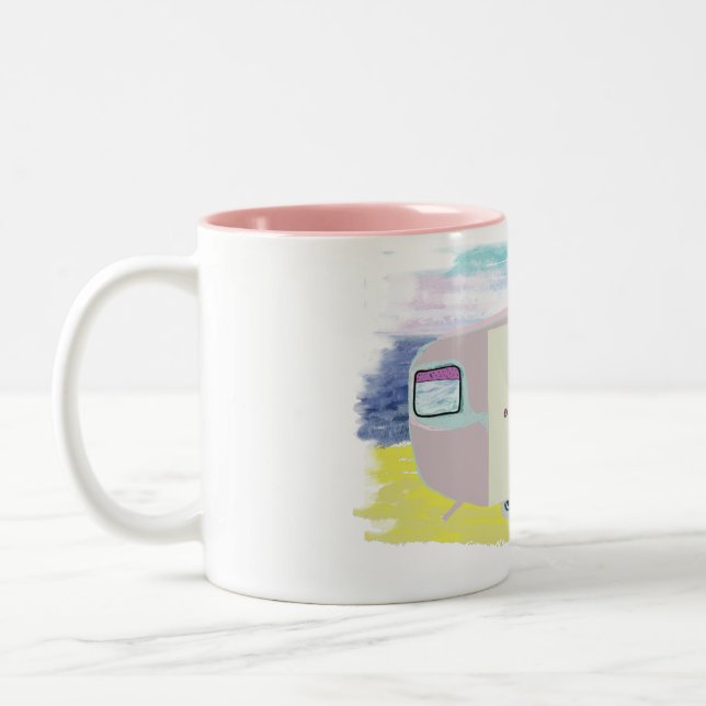 Caneca De Café Em Dois Tons Camper (Esquerda)