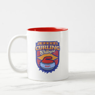 Caneca De Café Em Dois Tons Câmpions da Liga de Curling