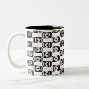 Caneca De Café Em Dois Tons campo de hóquei