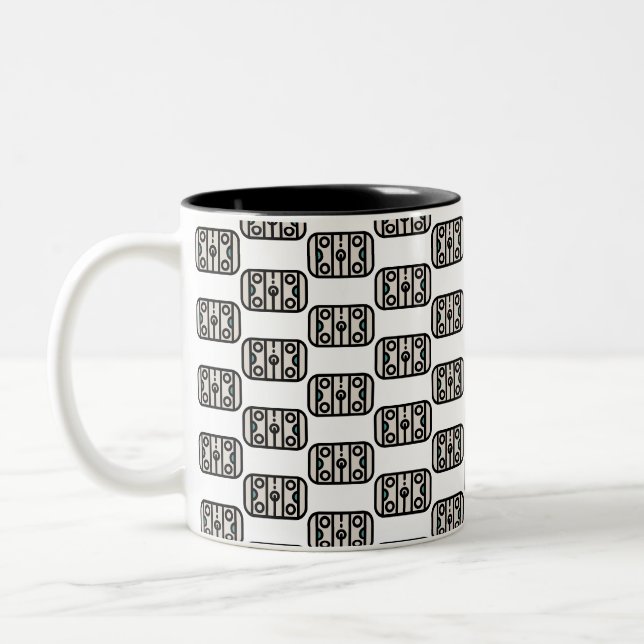 Caneca De Café Em Dois Tons campo de hóquei (Esquerda)