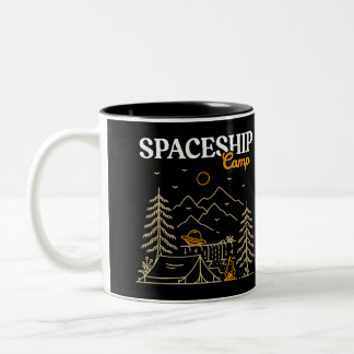 Caneca De Café Em Dois Tons Campo Espacial