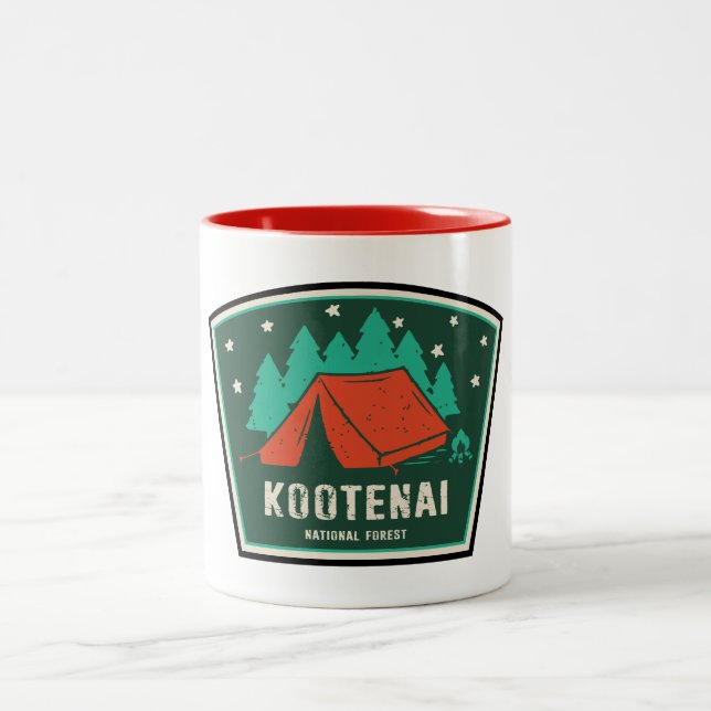 Caneca De Café Em Dois Tons Campo Florestal Nacional Kootenai (Centro)
