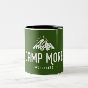 Caneca De Café Em Dois Tons Campo Mais Preocupado Menos