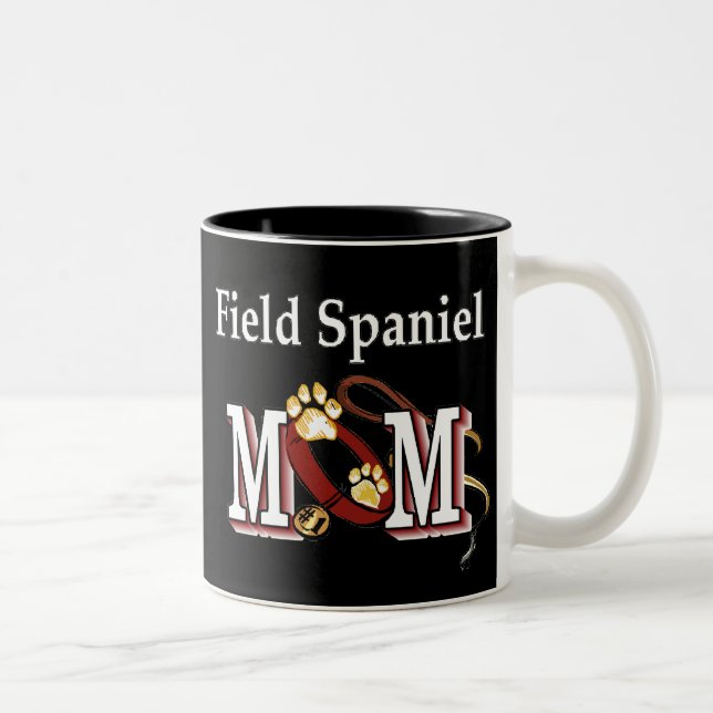 Caneca De Café Em Dois Tons Campo Spaniel Mãe Mug (Direita)
