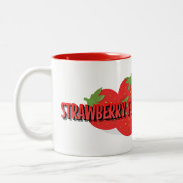 Caneca De Café Em Dois Tons Campos De Morango Coffee Mug