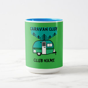Caneca De Café Em Dois Tons Campos Felizes Caravagando Caravanas Engraçadas