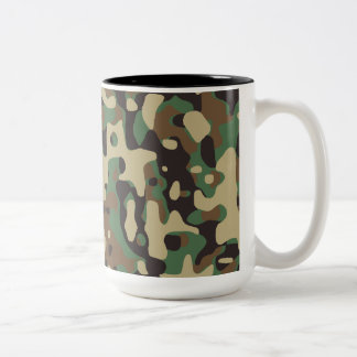 Caneca De Café Em Dois Tons Camuflagem Florestal