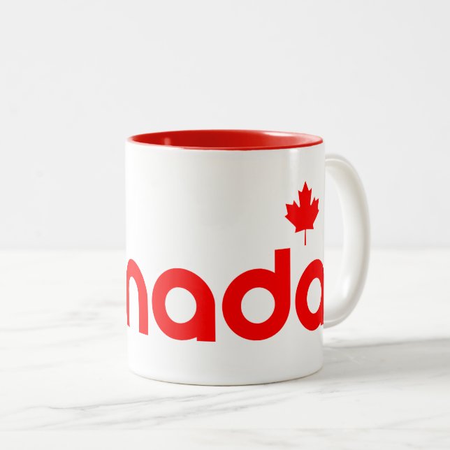 Caneca De Café Em Dois Tons Canadá (Frente Esquerda)