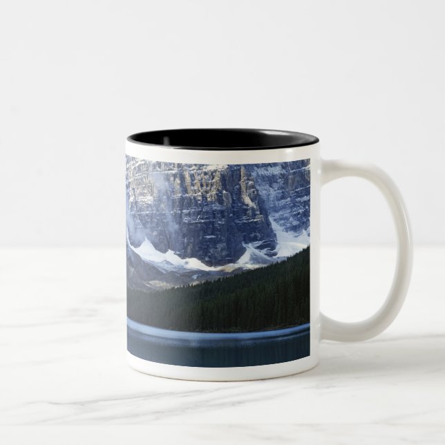 Caneca De Café Em Dois Tons Canadá, Alberta, Parque Nacional Banff, Lago (Direita)