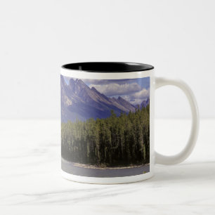 Caneca De Café Em Dois Tons Canadá, Alberta, Parque Nacional Jasper.Grande