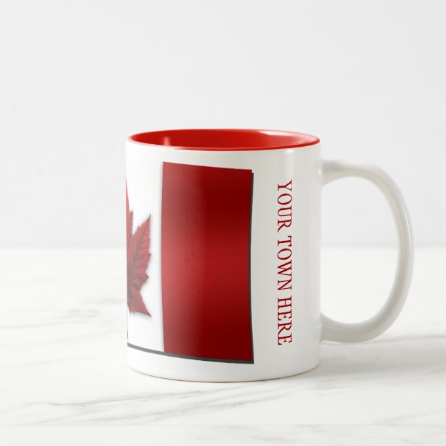 Caneca De Café Em Dois Tons Canadá Bandeira Souvenir Café Copa Canadá Mug (Direita)