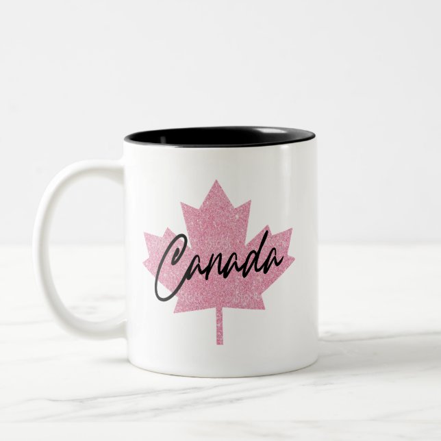 Caneca De Café Em Dois Tons Canadá Folha de bordo (Esquerda)