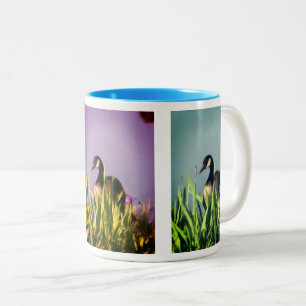 Caneca De Café Em Dois Tons Canadá Goose Irrita Arte Natureza