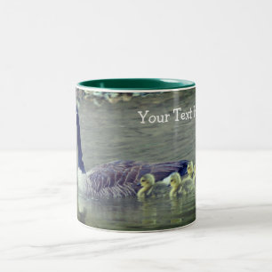Caneca De Café Em Dois Tons Canada Goose Mãe Babies Wildlife Personalizado