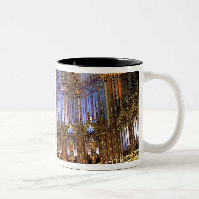 Caneca De Café Em Dois Tons Canadá, Quebec, Montreal. Interior de Notre (Direita)