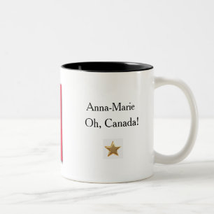 Caneca De Café Em Dois Tons Canadiano Flag Mug para Anna-Marie