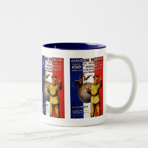 Caneca De Café Em Dois Tons Canadiens Francais
