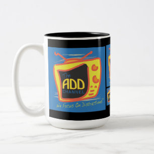 Caneca De Café Em Dois Tons Canal ADD: Concentramo-Nos Nas Distrações