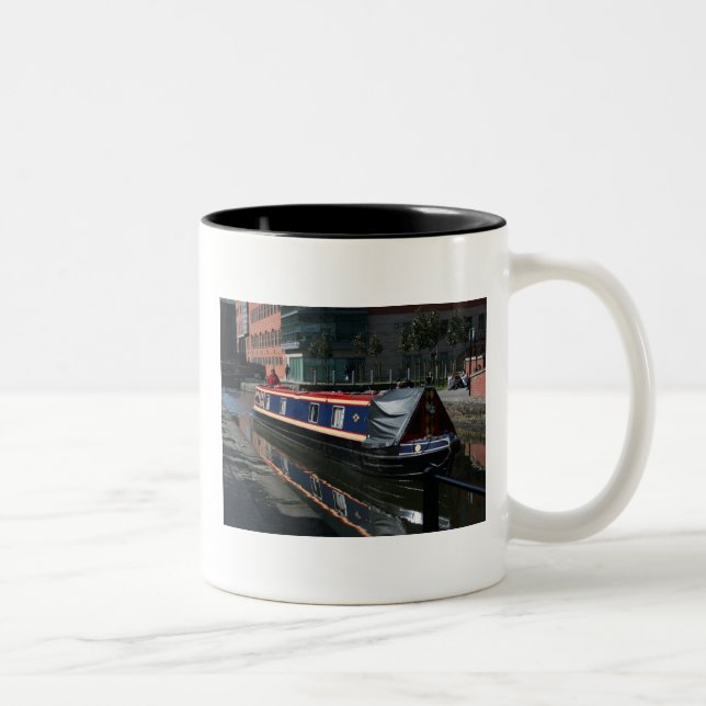 Caneca De Café Em Dois Tons Canal Boat (Direita)