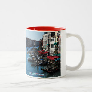 Caneca De Café Em Dois Tons Canal Grande, Veneza, Itália