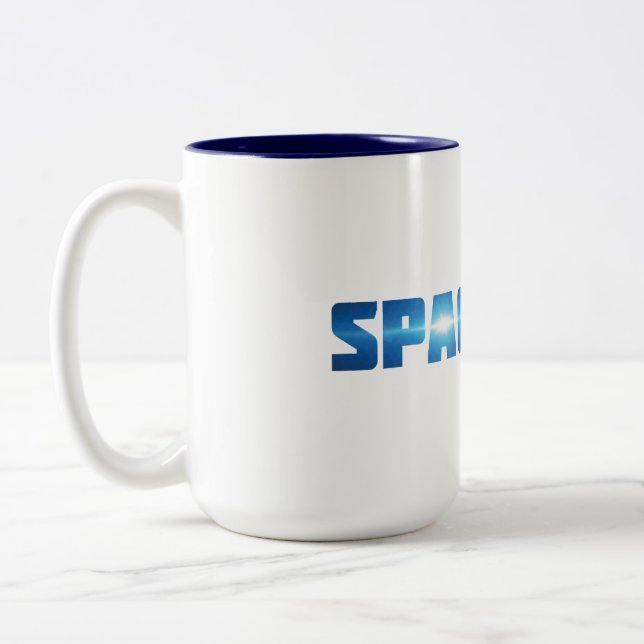 Caneca De Café Em Dois Tons Canalização SpaceCom (Esquerda)