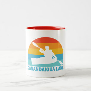 Caneca De Café Em Dois Tons Canandaigua Lake New York Kayak