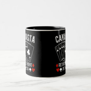 Caneca De Café Em Dois Tons Canasta é meu plano de aposentadoria