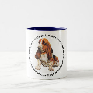 Caneca De Café Em Dois Tons Canção de Desejo do Basset Hound