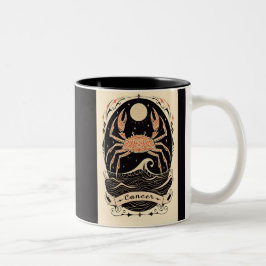 Caneca De Café Em Dois Tons Cancer Celestial