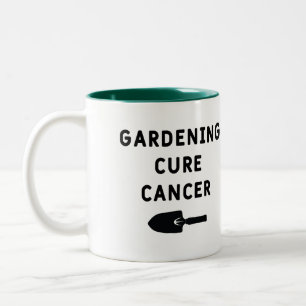 Caneca De Café Em Dois Tons Cancer de cura de jardinagem