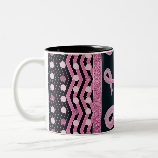 Caneca De Café Em Dois Tons Cancer de mama (Esquerda)