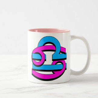 Caneca De Café Em Dois Tons Cancer & Libra PkBl