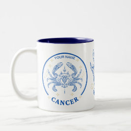 Caneca De Café Em Dois Tons Cancer personalizado Zodiac 11 oz