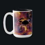 Caneca De Café Em Dois Tons Cancer Zodiac Galaxy Silhouette – Horoscope Astrol<br><div class="desc">A beautiful Cancer zodiac design featuring a cosmic galaxy background. Ideal for those born under Cancer (June 21 – July 22). Symbolizing intuition,  emotion,  and strength.</div>