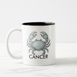 Caneca De Café Em Dois Tons Cancer Zodiac Sign Astrology Birthday Coffee Mug