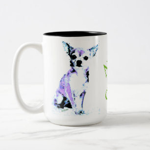 Caneca De Café Em Dois Tons Caneca 2 do tom de Aww Chiwawa dois