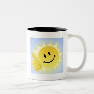 Caneca De Café Em Dois Tons Caneca_ Bom Dia